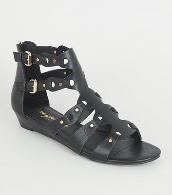 buckle gladiator sandals