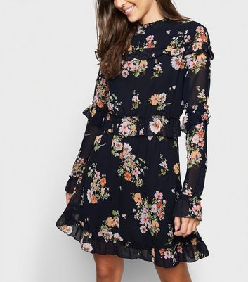 new look navy floral dress