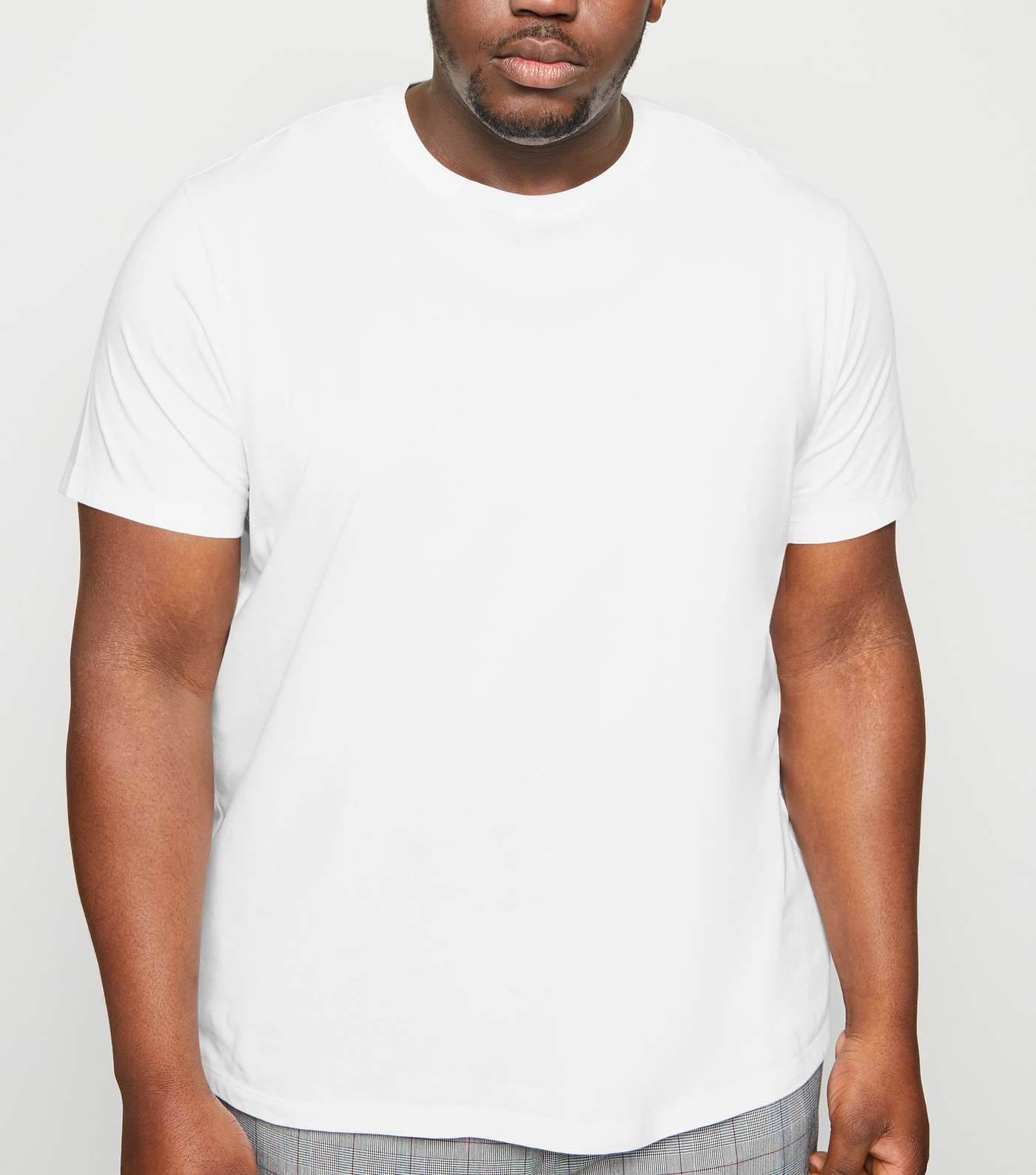 Plus Size White Crew Neck T-Shirt