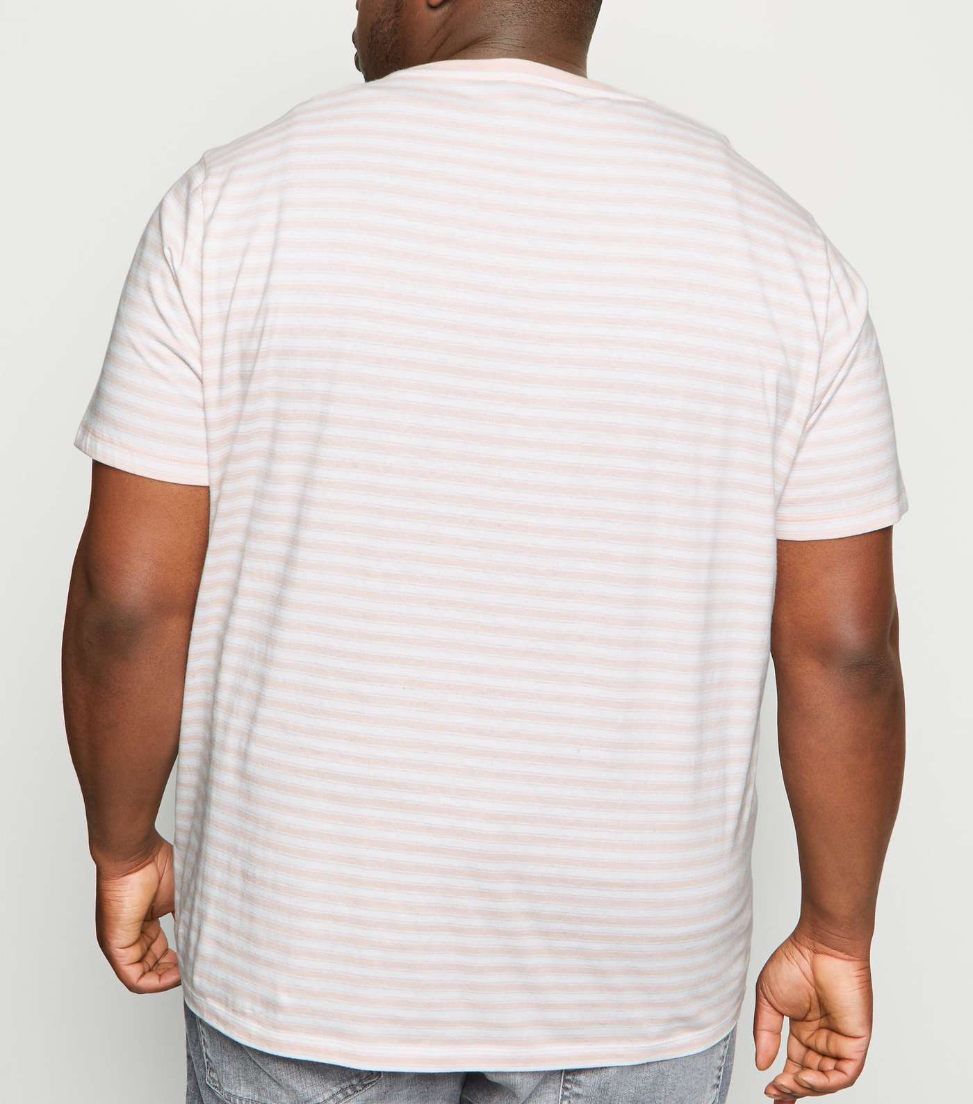 Plus Size Pink Stripe Crew T-Shirt Image 3