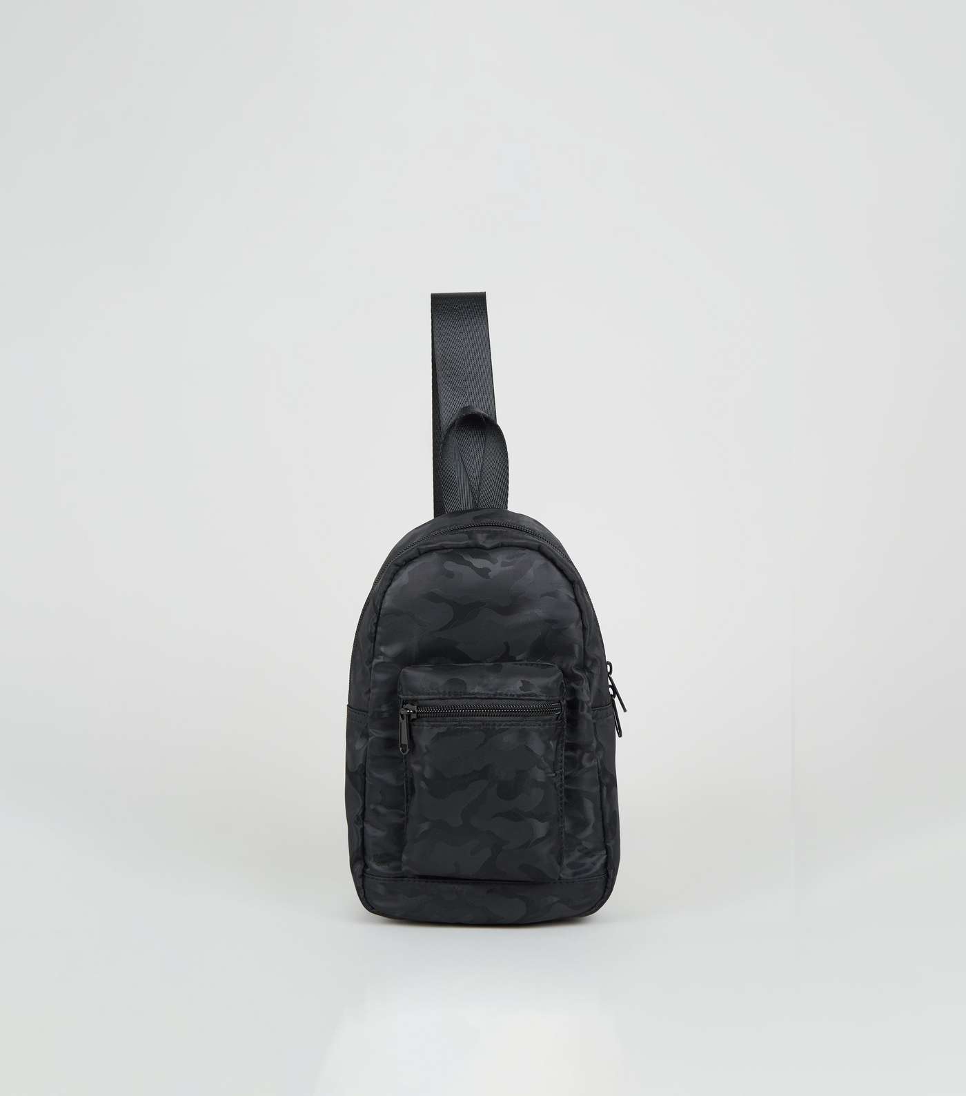 Black Camo One Strap Mini Backpack