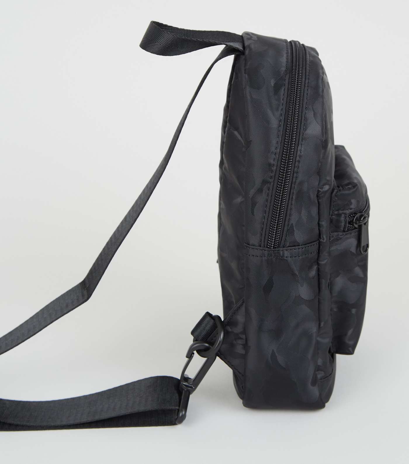 Black Camo One Strap Mini Backpack Image 3