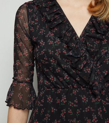 Carpe Diem Black Ditsy Floral Mesh Dress New Look shop for Carpe Diem Black Ditsy Floral Mesh Dress New Look at Shopo