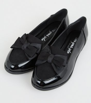 new look bow loafers