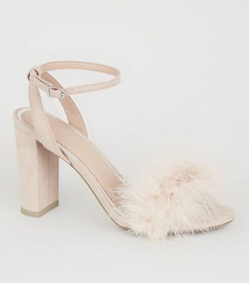 feather heeled sandals