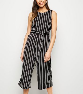 striped culotte jumpsuit