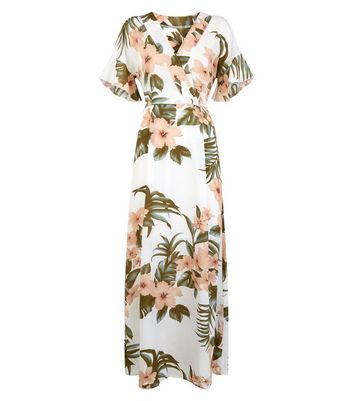 Mela Off White Tropical Floral Maxi Dress New Look shop for Mela Off White Tropical Floral Maxi Dress New Look at Shopo