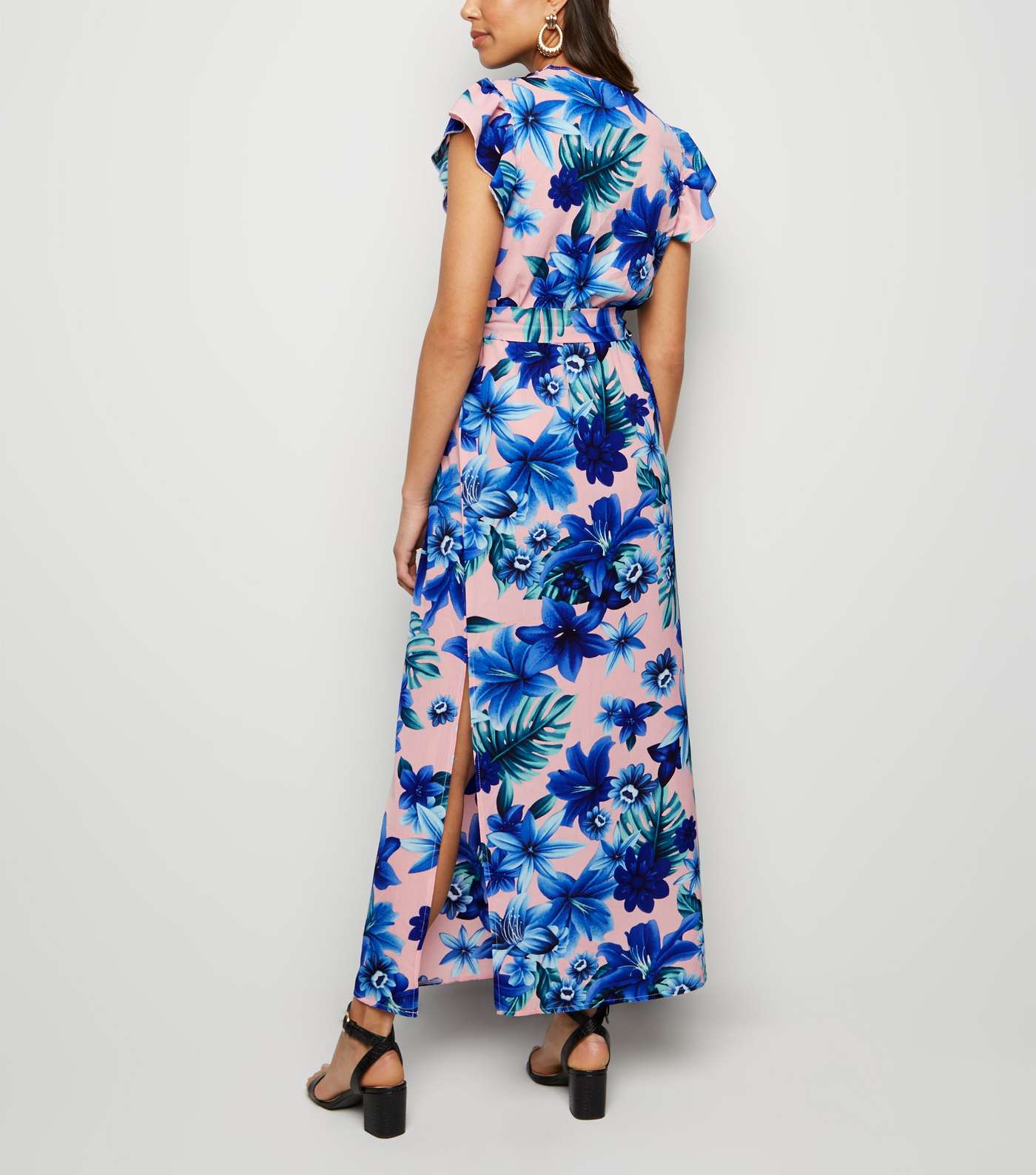 Mela Pink Tropical Floral Maxi Dress Image 3