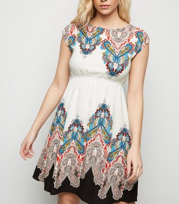 Mela White Aztec Border Print Dress New Look shop for Mela White Aztec Border Print Dress New Look at Shopo