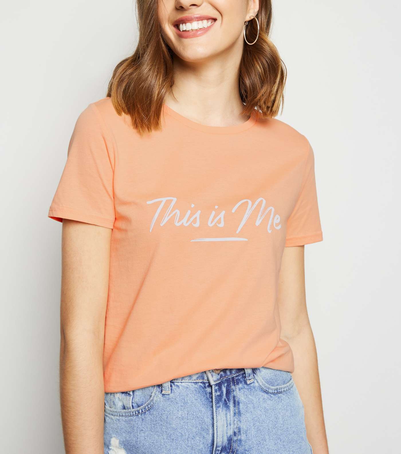 Coral This Is Me Slogan T-Shirt