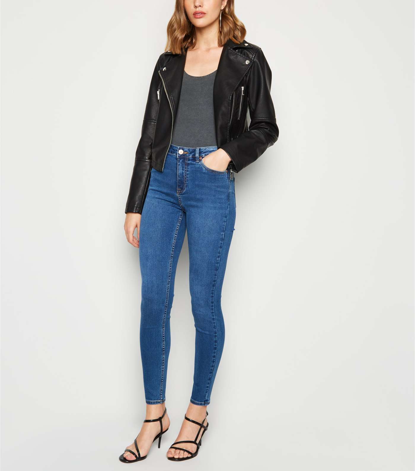 Bright Blue Mid Rise India Super Skinny Jeans
