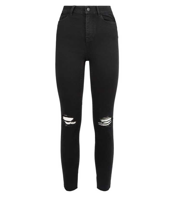 at lege Pacific definitive Black 'Lift & Shape' Ripped Knee Jenna Skinny Jeans | New Look