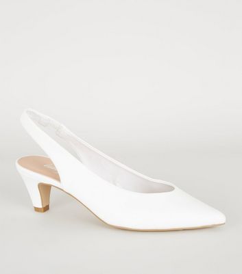 white slingback shoes