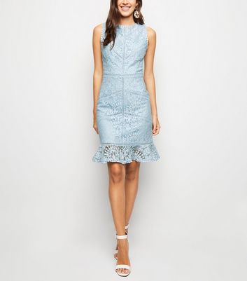 new look blue lace dress