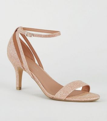 new look rose gold heels