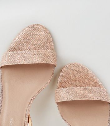 new look rose gold glitter shoes