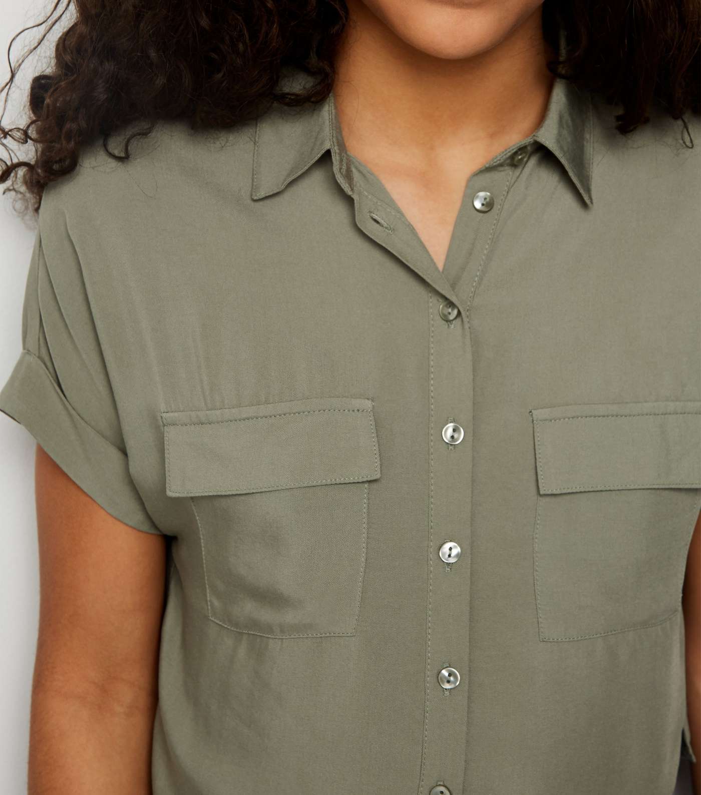 Girls Khaki Utility Shirt  Image 3