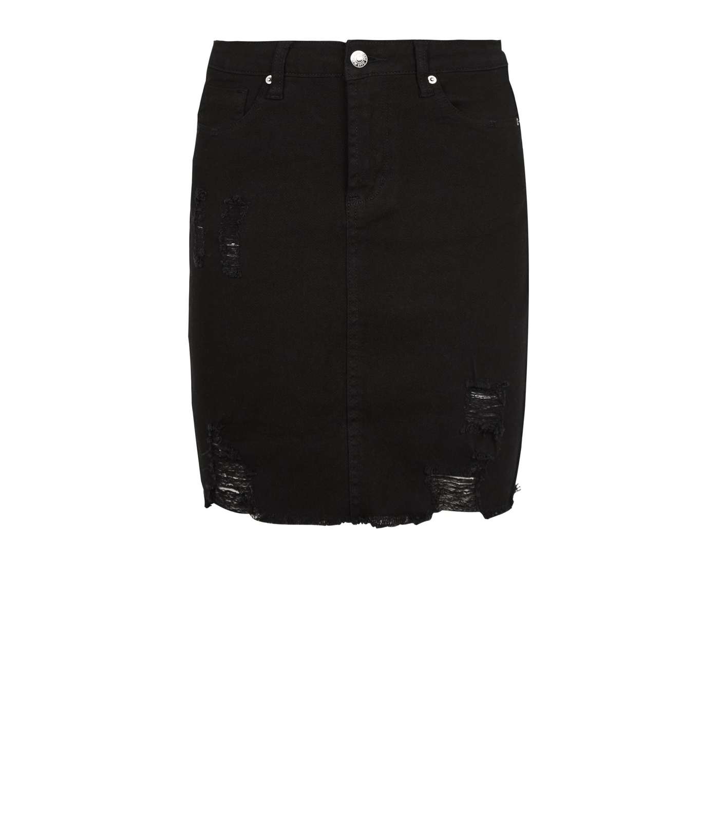 Cameo Rose Black Ripped Denim Skirt  Image 4