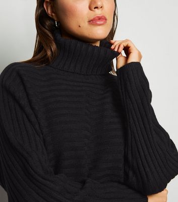 cropped polo neck jumper