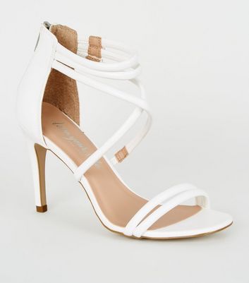 White Strappy Stiletto Heels | New Look