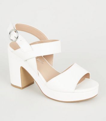 chunky block sandals