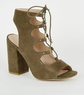 new look khaki heels