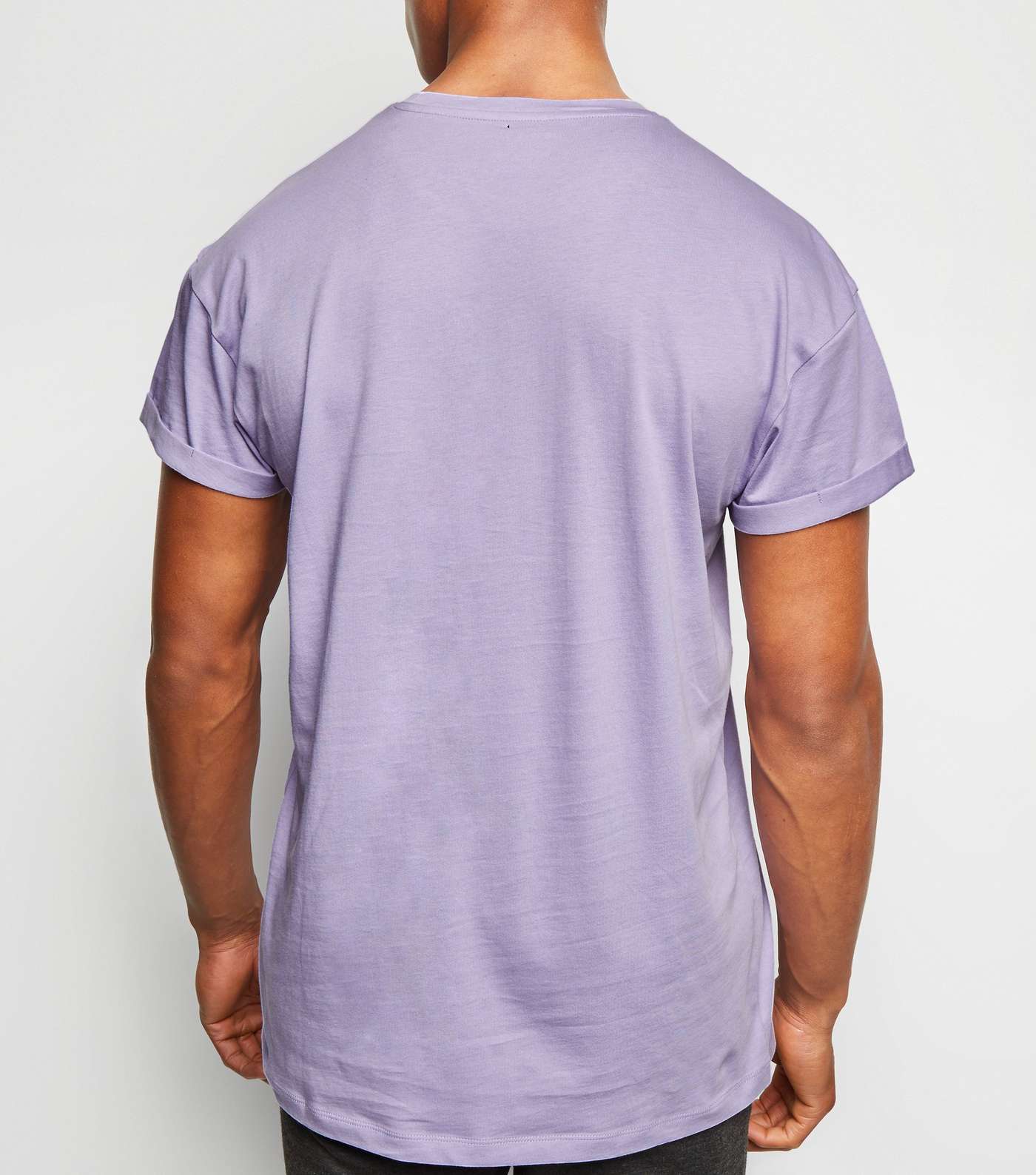 Lilac Short Roll Sleeve T-Shirt  Image 3