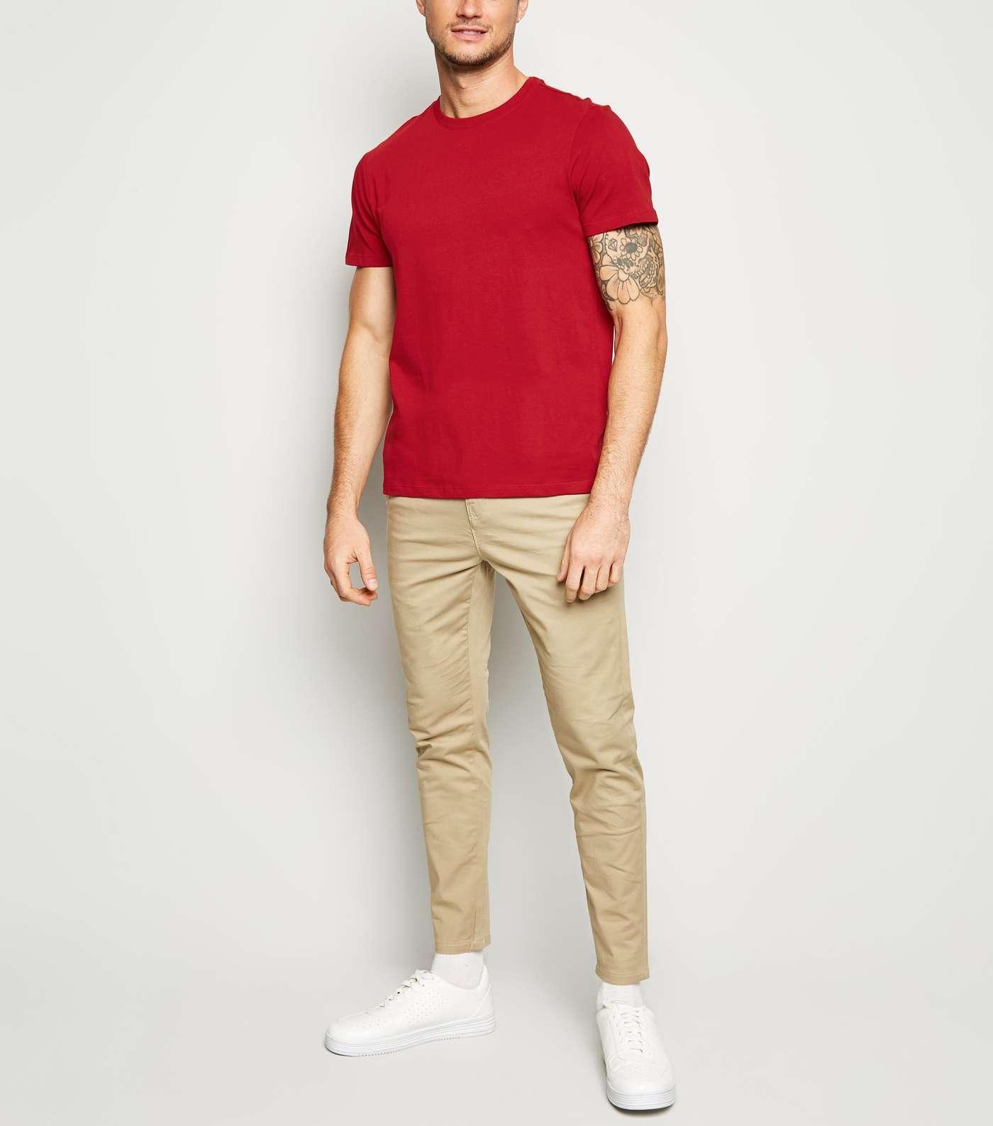 Red Crew Neck T-Shirt Image 2