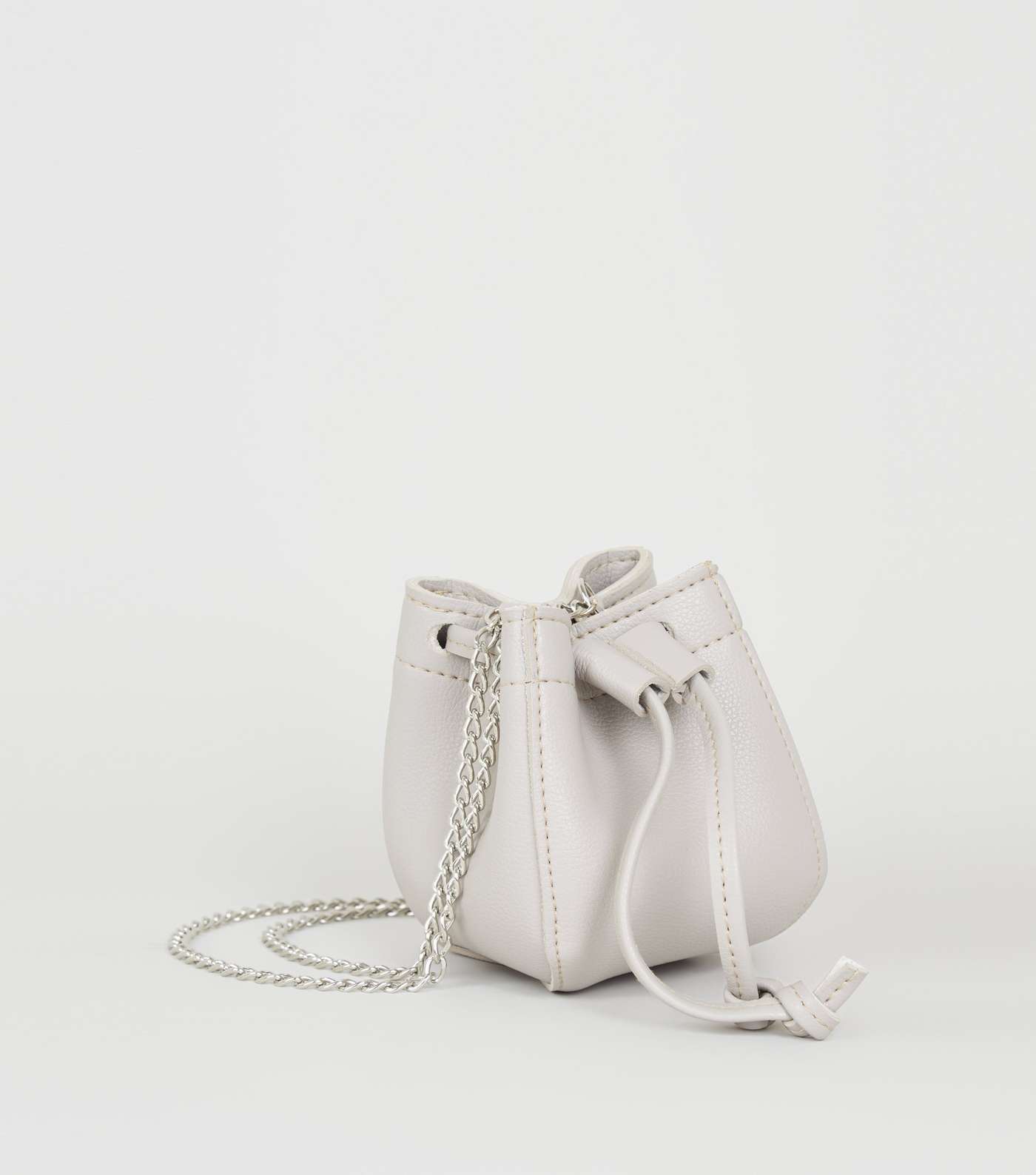 Pale Pink Leather-Look Mini Duffle Bag Image 4