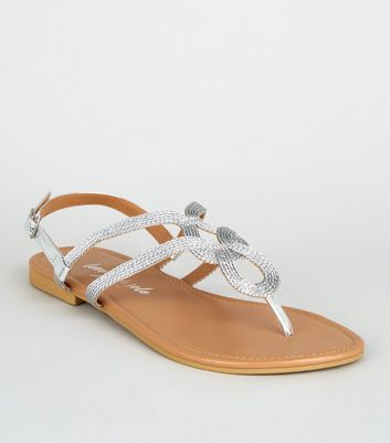 silver flat shoes wide fit