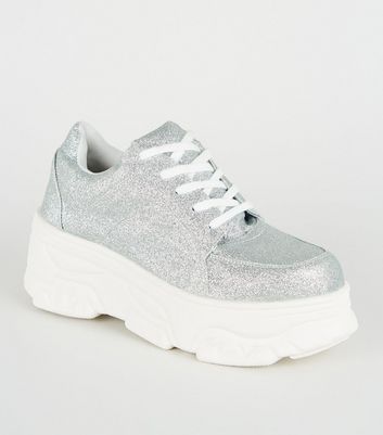 new look glitter trainers