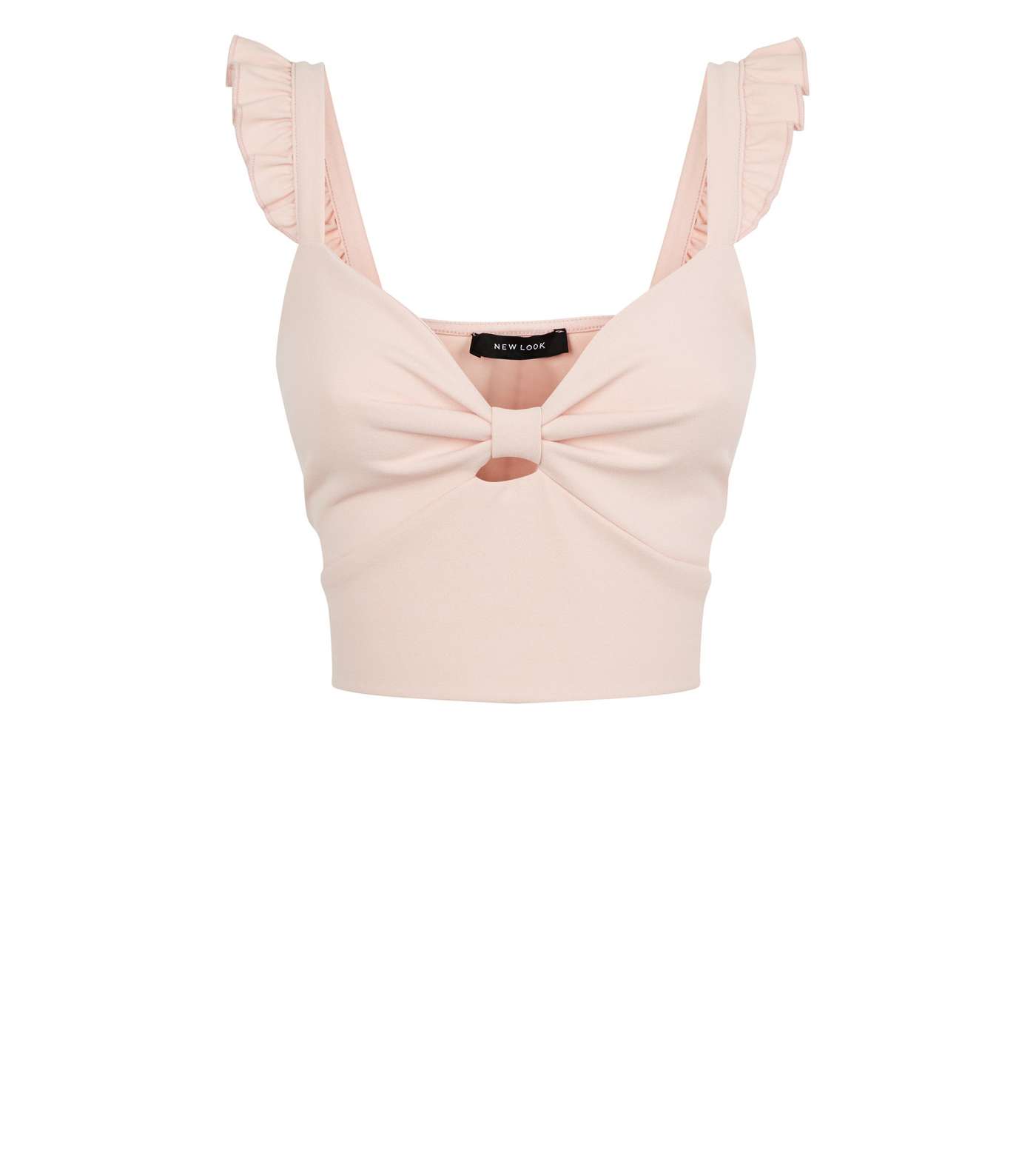 Pale Pink Bow Front Crop Top Image 4
