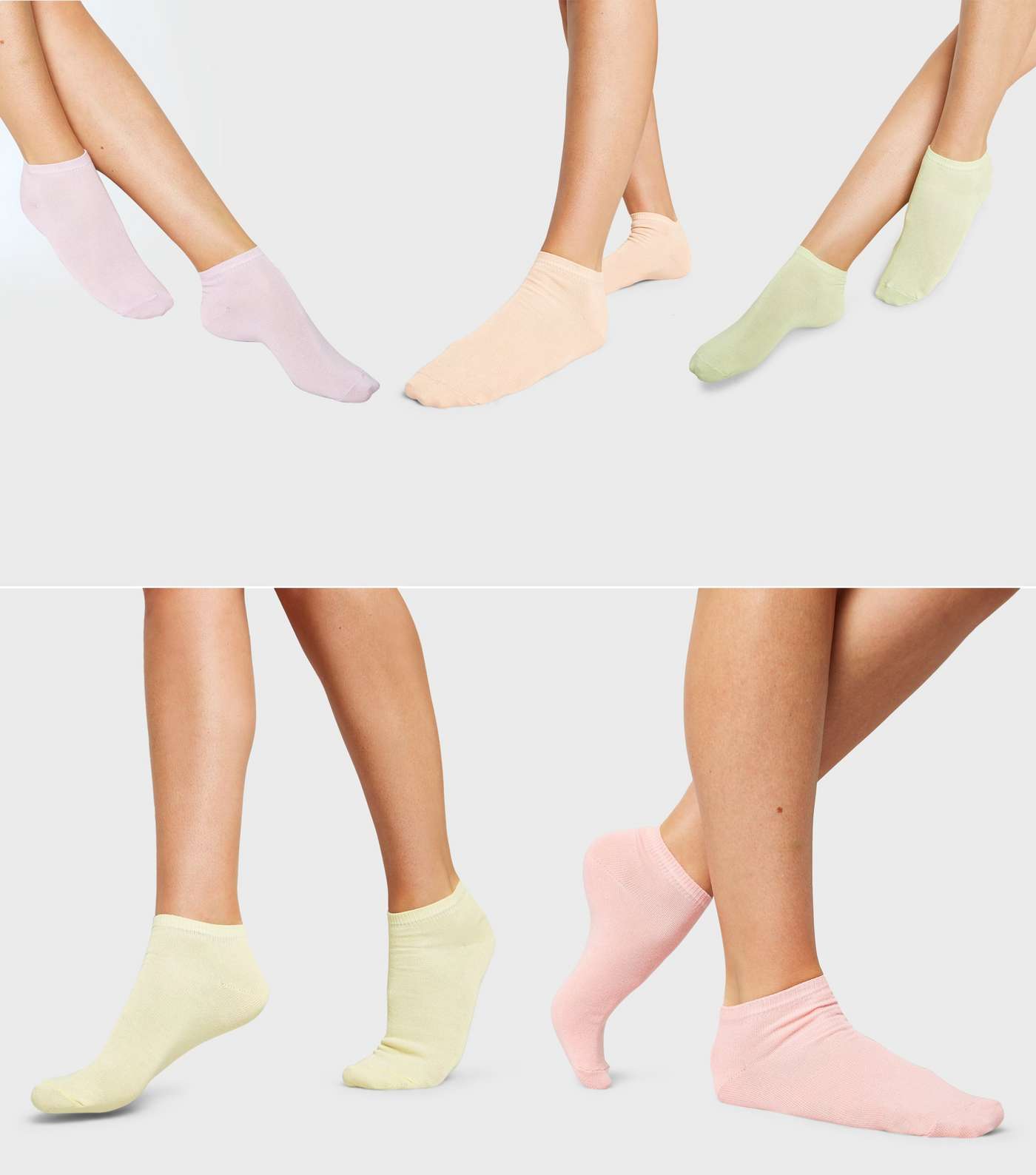 5 Pack Multicoloured Trainer Socks Image 2