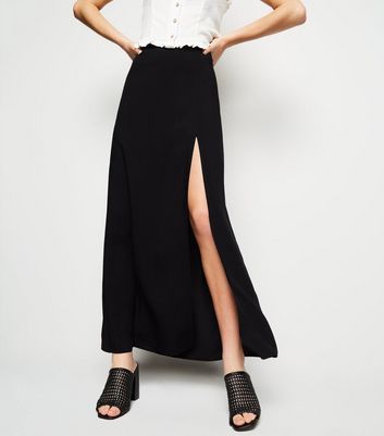 black ankle skirt