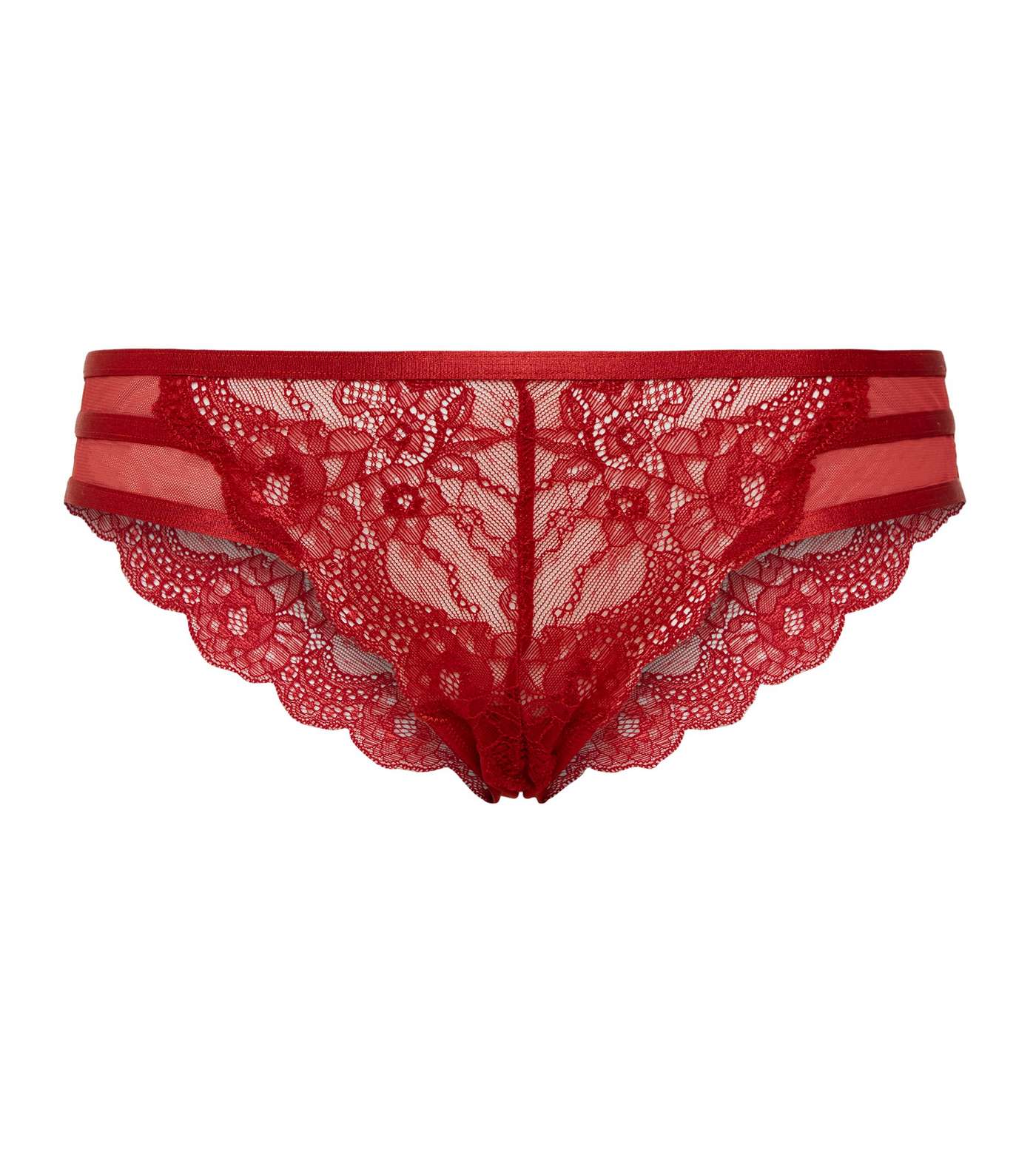 Red Lace Strappy Briefs Image 3