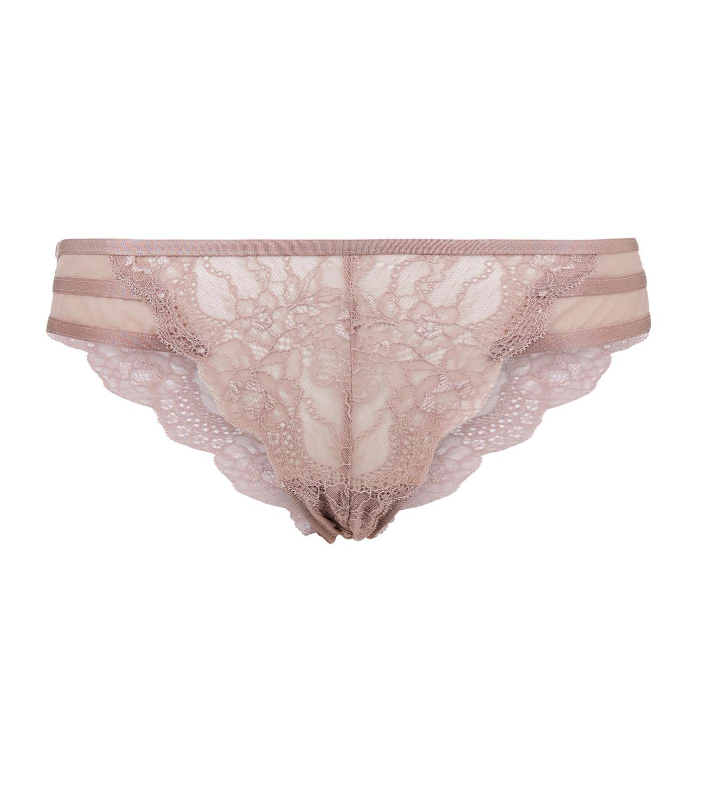 Pale Pink Lace Strappy Briefs Image 3