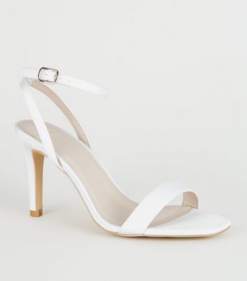 new look wide fit white sandals