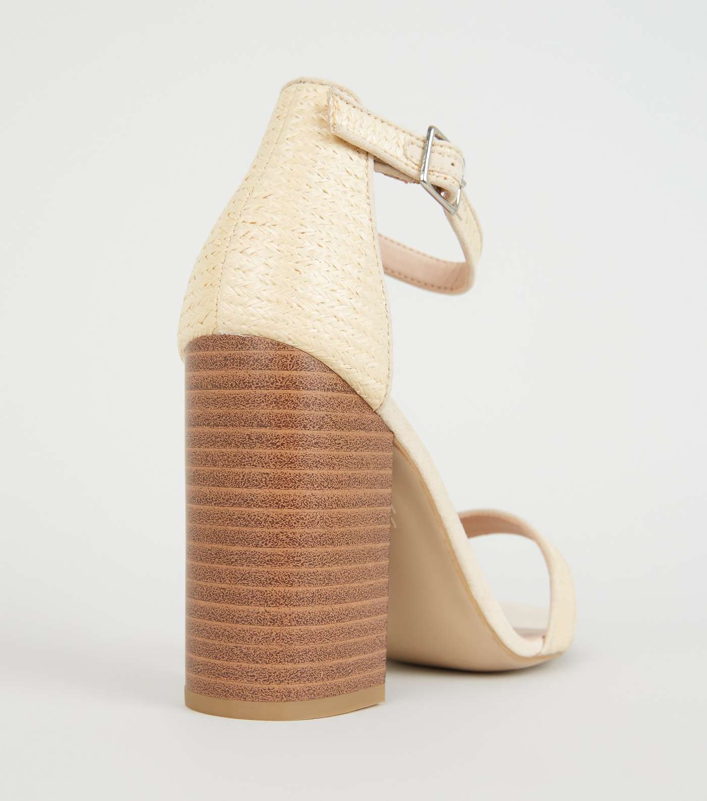 Off White Woven 2 Part Strappy Sandals  Image 3