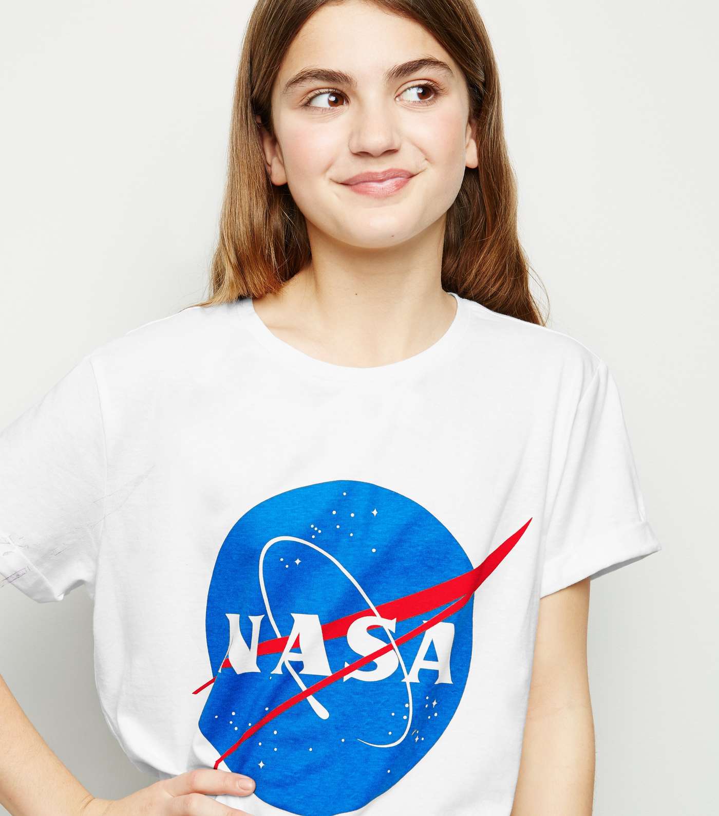Girls Black NASA Slogan Shorts Pyjama Set Image 5