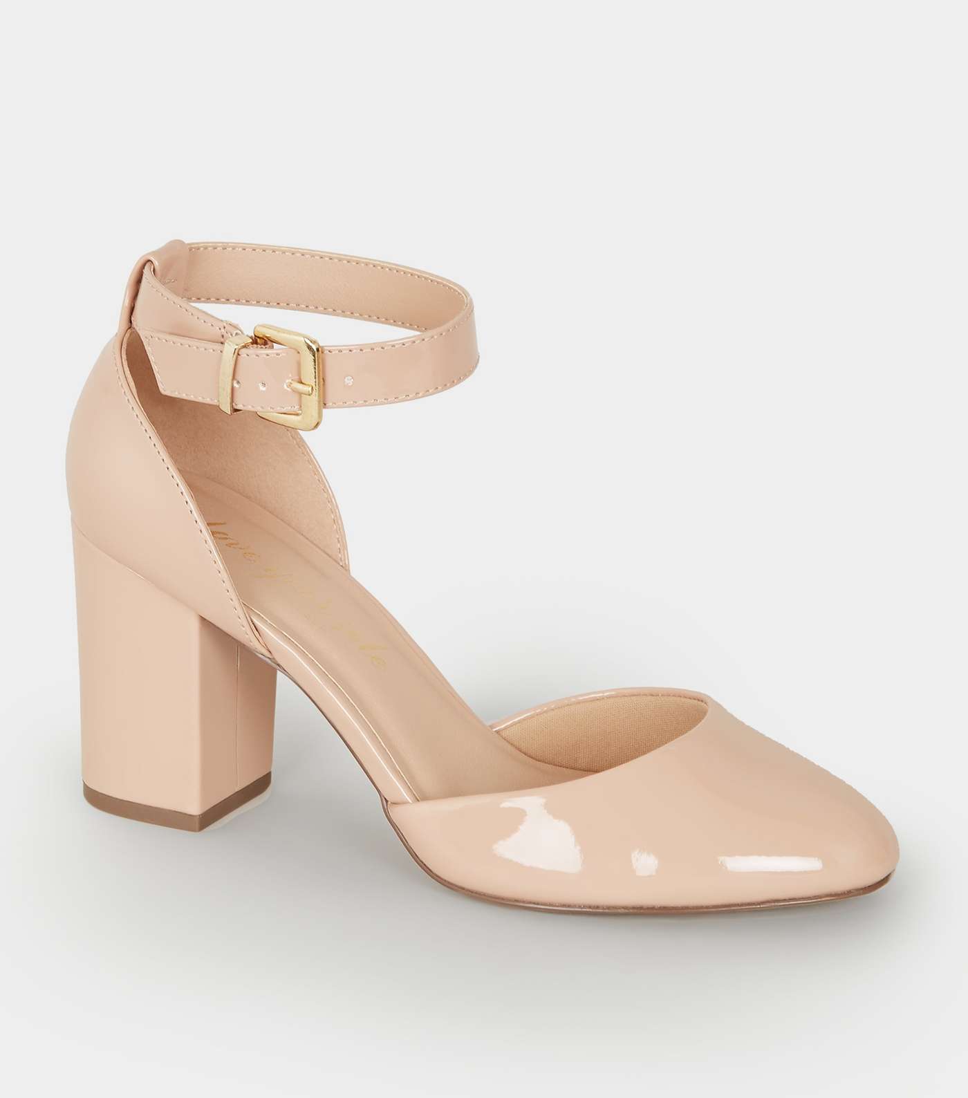 Nude Patent Round Toe Courts