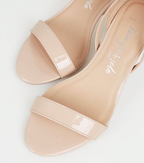 cream heels new look