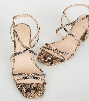 New look deals snake print sandals