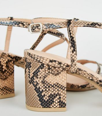 Wide fit snake print on sale heels