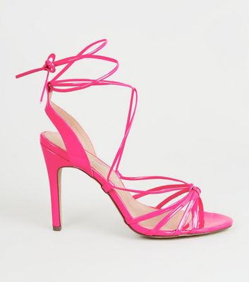 pink patent high heels