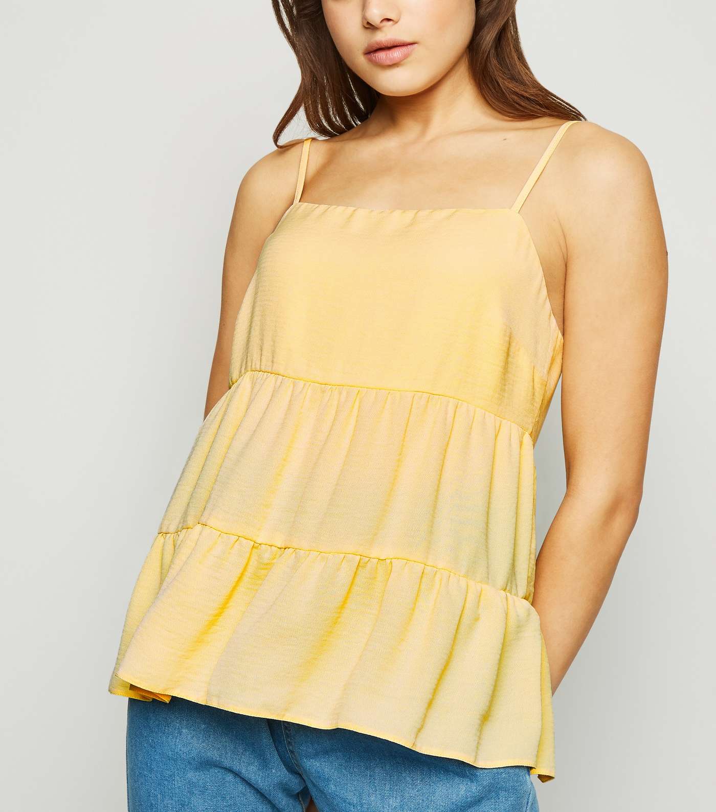 Pale Yellow Tiered Cami 