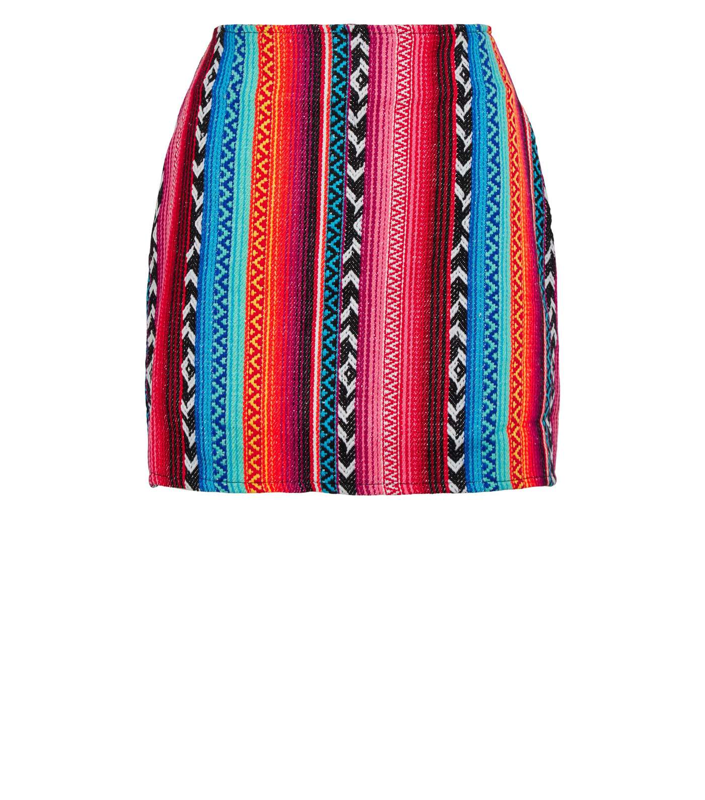 Pink Vanilla Multicoloured Geometric Stripe Mini Skirt Image 4