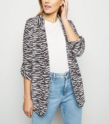 zebra print blazer