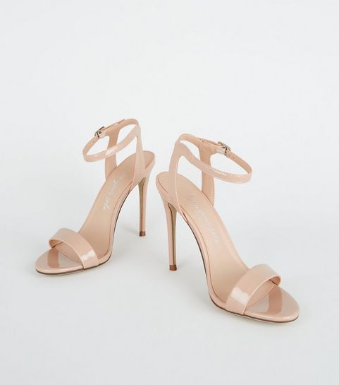 cream heels new look