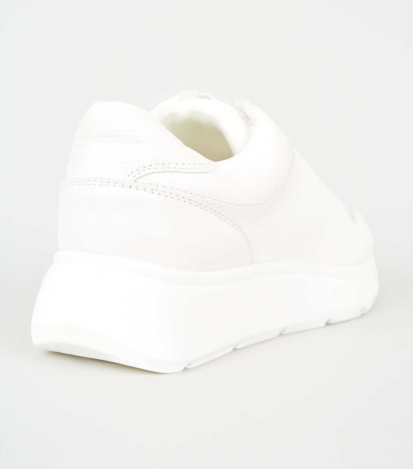 White Panelled Metallic Glitter Chunky Trainers Image 4