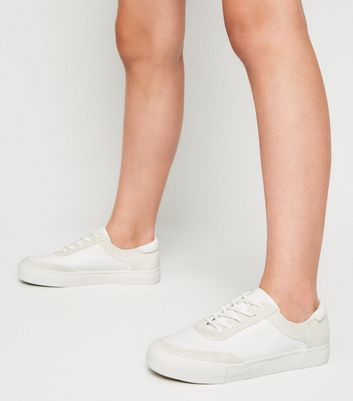 new look white trainers ladies